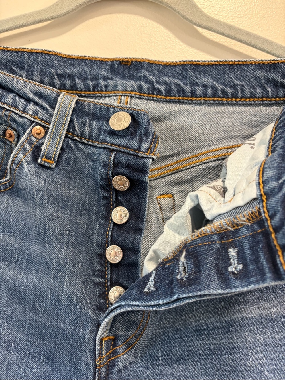 Levi's Women's Straight Leg Jeans - Blue - Picture 5 of 6
